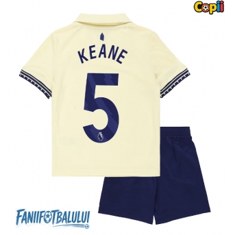 Everton Michael Keane #5 Echipament de Fotbal Replică 2025-26 Copii Deplasare (+ Șorturi)